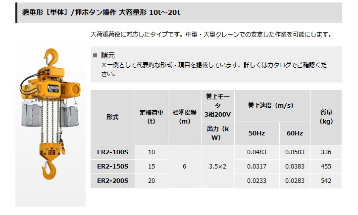 ER2大容量KITO电动葫芦